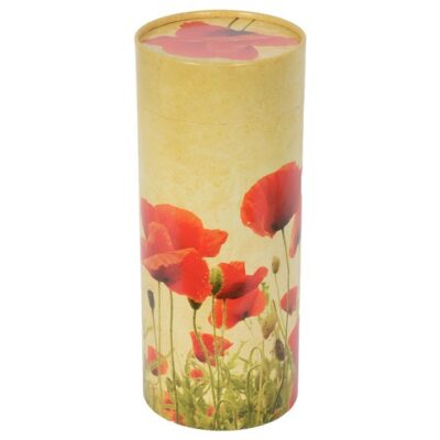 Urne carton coquelicot