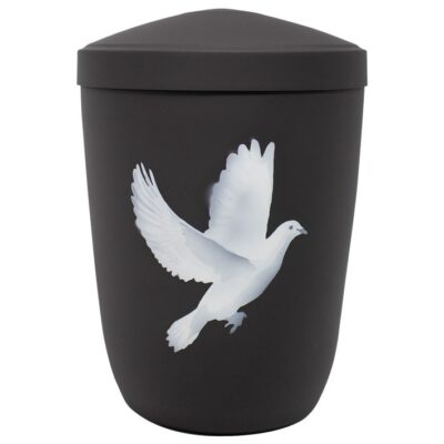Urne noir mat colombe