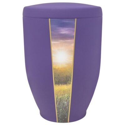 Urne violet coucher de soleil