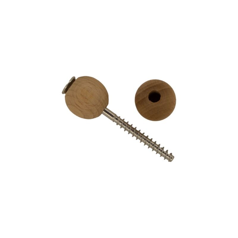Cache vis boule bois
