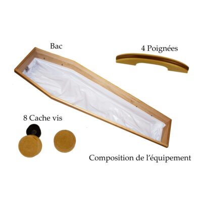 Equipement tombeau bois bicolore