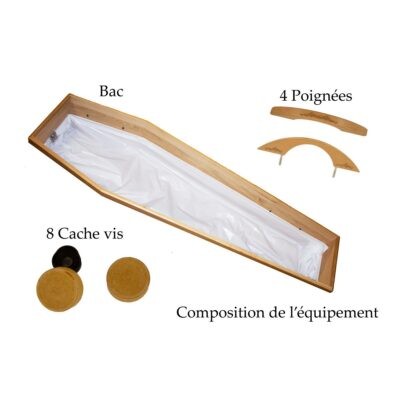 Equipement tombeau bois classique gravé