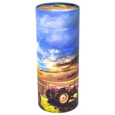 Urne carton tracteur