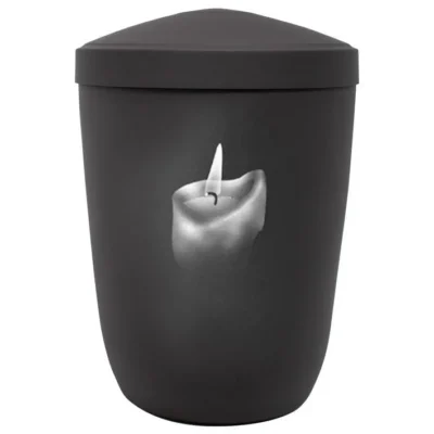 Urne noir mat bougie