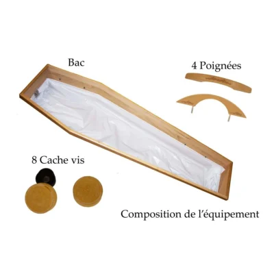 Equipement tombeau bois classique gravé